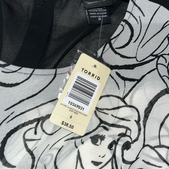 Little Mermaid Blouse From Torrid in Size 0 - Picture 2 of 3